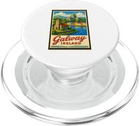 Affiche graphique rétro vintage Galway Irlande Côte d'Ire PopSockets PopGrip pour MagSafe