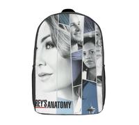 Affiche Grey's Anatomy Sacs à dos Sac à dos à bandoulière basique Sac à dos cartable Sac à dos-XTYD1708 Noir