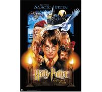Affiche - Harry Potter 1 - Noir - Carton/Papier - Rectangulaire - Vintage - Cinéma