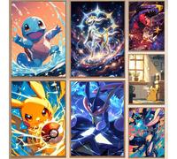 Affiche HD de dessin animé Pokemon, peinture murale imperméable, décoration pour chambre à coucher, salon, maison, bar z1