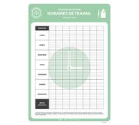 Affiche - Horaires de travail - Format A3 - Papier plastifié