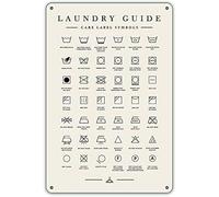 Affiche humoristique « Laundry Room Rules » en aluminium pour café - Décoration murale en métal - 20,3 x 30,5 cm