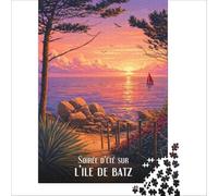 Affiche Ile De Batz Puzzles 1000 pièces | puzzle pour un w nd prolongé le passe temps parfait pour un long w nd loin de la routine à la maison le soir38x52cm