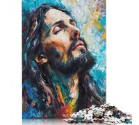 Affiche, Image et Impression sur métal représentant la Sérénité Divine de Jésus, par Tollaru. Puzzle de 1000 pièces pour Adultes et Enfants. Jeu de Puzzle de 1000 pièces, 38 x 26 cm. Idée Cadeau.