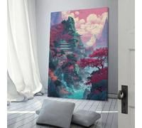 Affiche imprimée Heavenly Village 1, peinture murale sur toile, décoration moderne pour chambre à coucher, anniversaire, 40 x 60 cm