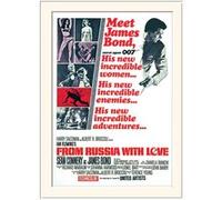 James Bond (from Russia with Love One-Sheet 30 x 40 cm Montée d'impression