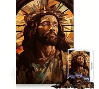 Affiche Jésus-Christ Noir, Puzzle de 1000 pièces pour Adultes, Bien-être cérébral, Temps Bien dépensé, Cadeau d'anniversaire Parfait (50x75cm)