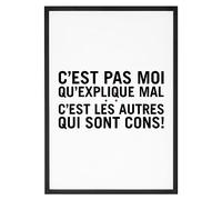 Affiche Kaamelott C'est pas moi qu'explique mal - Made In France - Tableau décoration murale - Cadeau citation Film et Série Humour original rigolo (A4 (21 x 29,7 cm), Sans cadre)