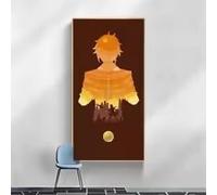 Affiche Kamisato Anime Gen-shin Impact, décoration murale, impression sur toile moderne Zhongli Hu Tao pour salon ou chambre (80x150cm/cadre intérieur)