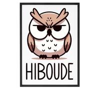 Affiche - LA FRENCH TOUCH - Hiboude - Papier épais 250g/m2 - Format A4 - Impression mat