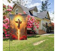 Affiche « La Main de Dieu de Jésus » style B, drapeau de jardin double face, 28 x 40 pouces, décoration extérieure