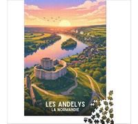 Affiche Le Château Gaillard Puzzles 1000 pièces pour Adolescents | puzzle après un long trajet une activité relaxante pour le soir pour décompresser complètement à la maison en douceur38x26cm