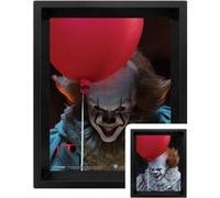 Affiche lenticulaire encadrée en 3D IT Pennywise dans un cadre noir de 20 x 25 cm NOIR G