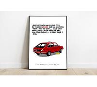 Affiche Les bronzés font du ski - Vous urinez sur ma voiture (30x40cm)