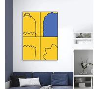 Affiche Les Simpson, peinture sur toile familiale, affiche minimaliste, art mural, décoration de salon, maison, 50 x 70 cm, sans cadre
