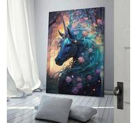 Affiche Licorne et Forêt Magique, Art Mural, Peinture, Impression sur Toile, Décoration de Chambre, Cadeaux pour Enfants, 20 x 30 cm