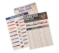Affiche Liste Aliments | Guide Nutritionnel Pour Régime - Planificateur Journalier De Gestion Culinaire Détaillé 3 Pièces Pour Seniors Adultes Étudiants Cuisine