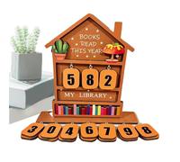 Affiche livres lus cette année | Accessoires de lecture et présentoir en bois | Décoration Bibliothèque Lecture Annuelle - Pour les amateurs de bibliothécaire enseignant étudiant femmes bureau