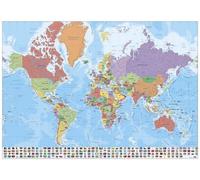 Erik – Poster Carte du monde – Papier glacé – 91 x 61 cm