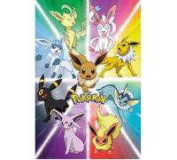 Affiche Maxi Pokémon - Marque - Eeve Evolution - Multicolore - Bleu - Rectangulaire