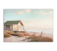 Affiche mer et plage Cabane rose - Made in France - Affiche seule 90x60