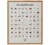 Affiche mes premières fois souris poudre maman et papa (40 x 50 cm)