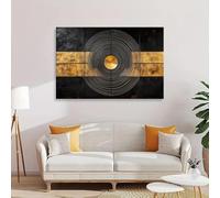 Affiche minimaliste de luxe légère, art mural abstrait, anneau annuel, peinture sur toile, décoration d'intérieur (70 x 100 cm, cadre intérieur)