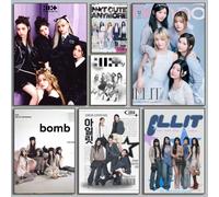 Affiche minimaliste du groupe de filles K-Pop I-ILLIT, impression d'art imperméable pour la décoration de la maison, du bureau, de la chambre à coucher, cadeau esthétique White08