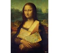 Affiche Mona Lisa SHE IS MONA (Cheese Mona) La Joconde avec Fromage 40x60 (42 cm x 59,4 cm) Poster A2 Décoration murale d'Art Conception Française