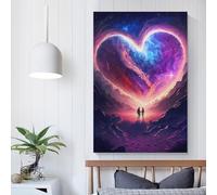 Affiche murale « Amour de conjoint » Cosmos, style nordique rétro, décoration d'intérieur moderne, impression sur toile, cadeau d'anniversaire pour femme, 40 x 60 cm