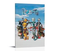 Affiche murale artistique moderne à suspendre de 50 x 75 cm avec robots de science-fiction animée et comédie de robots