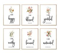 Affiche murale botanique bohème,Citation positive inspirante,Décoration murale pour la maison, le bureau, la chambre à coucher,Cadeau de motivation (affiche positive bohème, 27.9x35.6 cm, sans cadre)