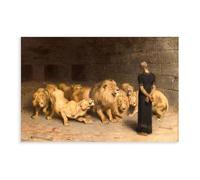 Affiche murale Daniel In The Lions Den 1872 par Briton Riviere - Décoration murale pour bar, restaurant, garage, café - Sans cadre - 50 x 75 cm