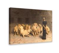 Affiche murale Daniel In The Lions Den 1872 par Briton Riviere - Décoration murale pour bar, restaurant, garage, café - 50 x 75 cm