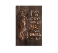 Affiche murale de motivation avec inscription « I Can Do All Things » - Décoration murale de motivation pour bureau, salle de sport, chambre à coucher, esthétique sans cadre - 30 x 45 cm