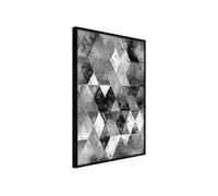 Affiche Murale Encadrée "Abstract Diamonds" 40 x 60 cm Noir