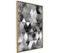 Affiche Murale Encadrée "Abstract Diamonds" 40 x 60 cm Or Multicolore G