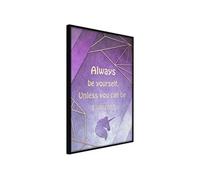 Affiche Murale Encadrée Always Be Yourself 21 x 30 cm Noir NOIR