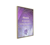 Affiche Murale Encadrée Always Be Yourself 30 x 42 cm Or