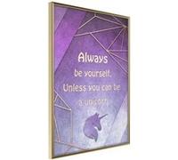 Affiche Murale Encadrée "Always Be Yourself" 30 x 42 cm Or