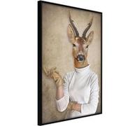Affiche Murale Encadrée "Animal Alter Ego Capreolus" 21 x 30 cm Noir NOIR G