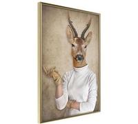 Affiche Murale Encadrée "Animal Alter Ego Capreolus" 30 x 42 cm Or Multicolore G