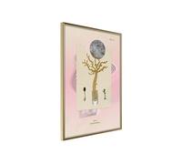 Affiche Murale Encadrée Aquatic Plant 30 x 42 cm Or