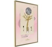 Affiche Murale Encadrée Aquatic Plant 30 x 42 cm Or