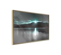 Affiche Murale Encadrée "Aurora at the Horizon " 90 x 60 cm Or