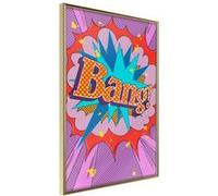 Affiche Murale Encadrée "Bang" 40 x 60 cm Or Multicolore G