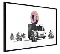 Affiche Murale Encadrée "Banksy Donuts Strawberry" 90 x 60 cm Noir Multicolore G