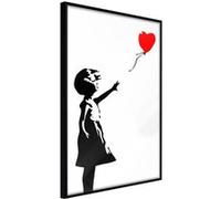Poster et affiche - Banksy: Girl with Balloon I - 20x30 Artgeist (13476) NOIR