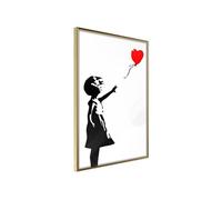 Affiche Murale Encadrée Banksy Girl with Balloon I 30 x 42 cm Or