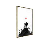 Affiche Murale Encadrée Banksy Kids on Guns 30 x 42 cm Or